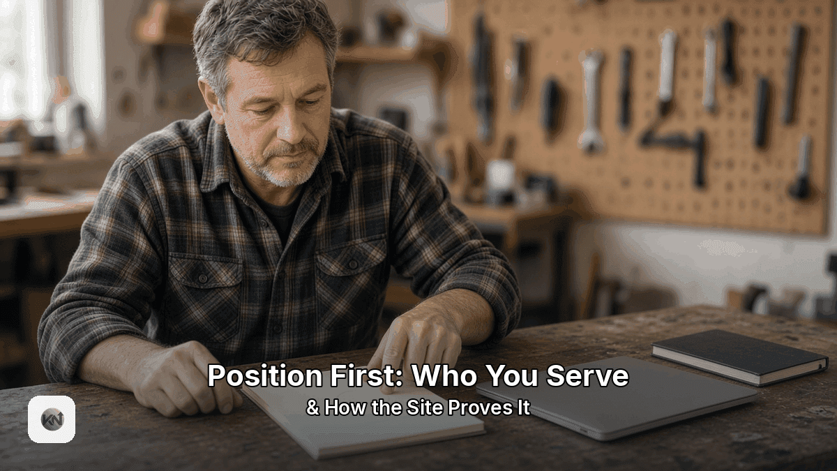 Position First: Who You Serve & How the Site Proves It